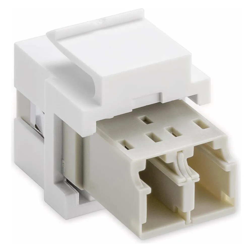 Goobay Keystone LWL-Stecker LC-Duplex Weiß