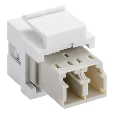 Goobay Keystone LWL-Stecker LC-Duplex Weiß