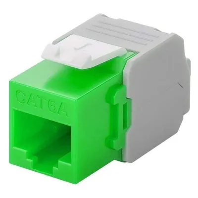 Goobay Keystone RJ45 auf TIA 568A/B Cat 6A UTP-Anschluss Grün