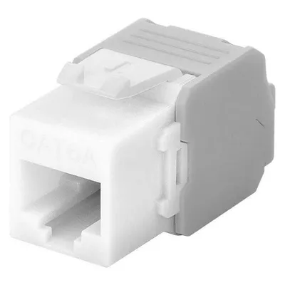 Goobay Keystone RJ45 auf TIA 568A/B Cat 6A UTP-Anschluss Weiß