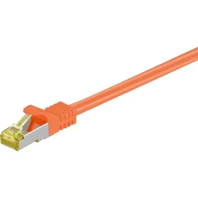 Netzwerkkabel Goobay RJ-45 CAT7 0,5 m orange S/FTP