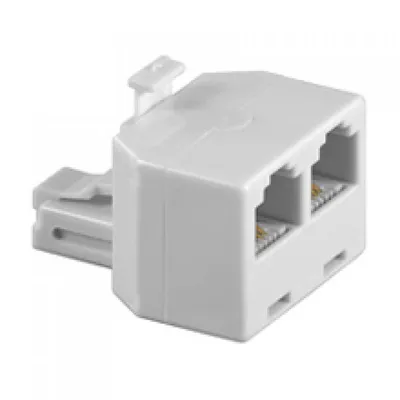 Goobay RJ11 Splitter für Telefonie Weiß