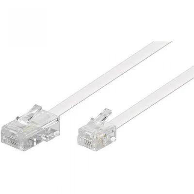 Goobay Telefonkabel RJ11 auf RJ45 Stecker/Stecker 3m Weiß