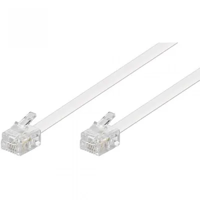Goobay Telefonkabel RJ11 6P4C Stecker/Stecker 3m Weiß
