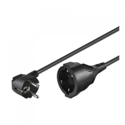 Goobay Schuko-Verlängerungskabel, 3 m, Schwarz