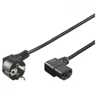 Goobay Abgewinkeltes CPU-Stromkabel C14/C13 5 m Schwarz