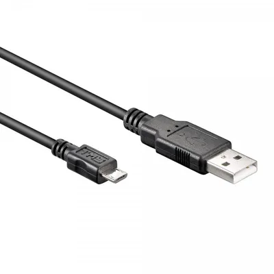 Goobay USB 2.0 auf Micro USB Kabel Stecker/Stecker 1,8m Schwarz