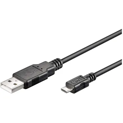 Goobay Micro-USB-auf-USB-2.0-Kabel, 5 m, Schwarz