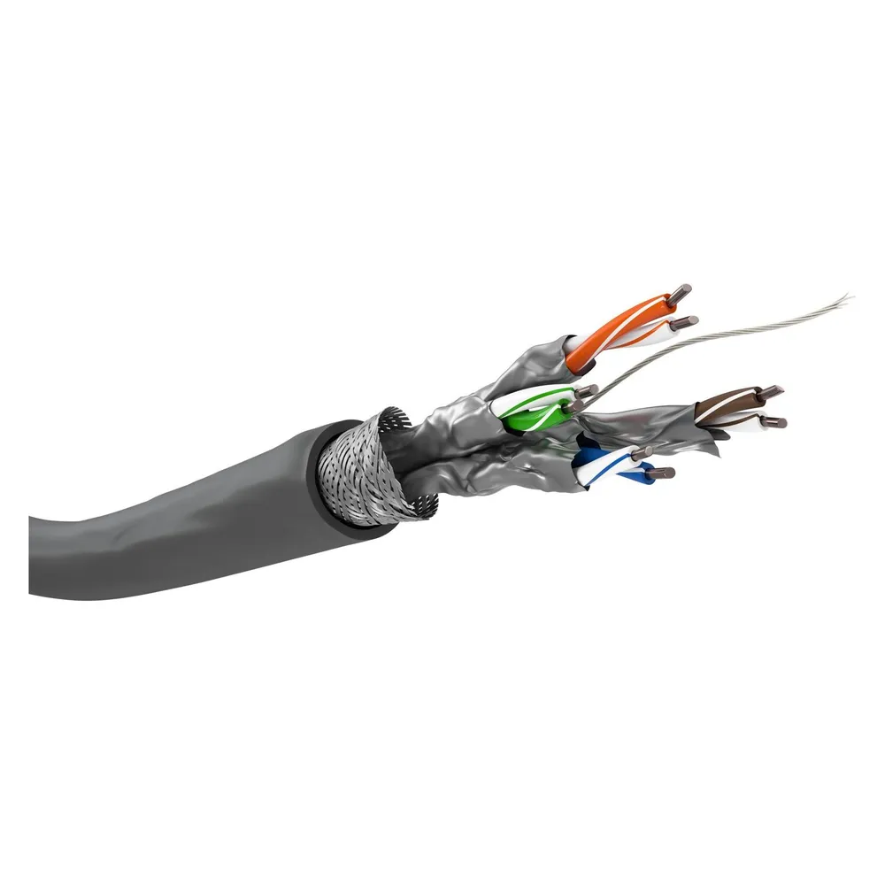 Netzwerkkabel Goobay 93955 Cat6 100m SF/UTP Grau PVC Rund