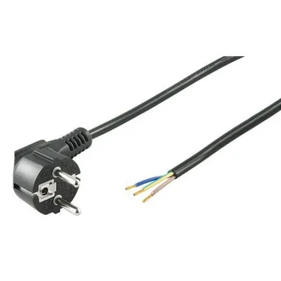 Goobay Stromkabel CEE7 Typ F auf 3x0,75mm Anschlüsse, 1,5m, Schwarz