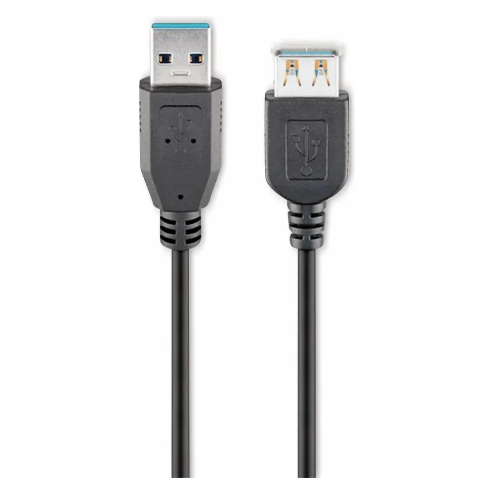USB-Verlängerungskabel 3.2 Gen 1 Goobay 93999 3 m Schwarz