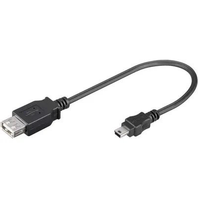 Goobay 95006 USB Kabel USB 2.0 0,2 m USB A Mini-USB B Schwarz