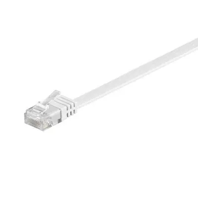 Goobay Flaches Netzwerkkabel RJ45 UTP Cat.6 1m Weiß
