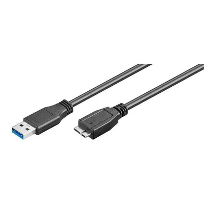 Goobay USB 3.0 auf Micro USB B Stecker/Stecker Kabel 1m Schwarz