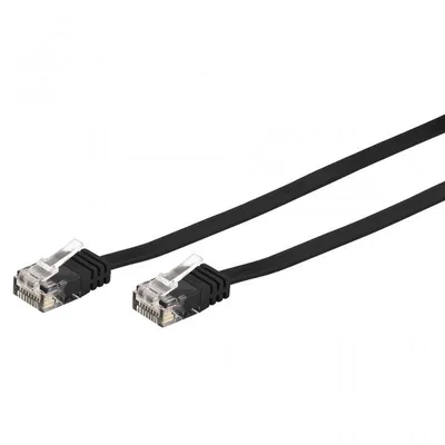 Goobay RJ45 UTP Cat.6 Netzwerkkabel 1m Schwarz