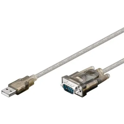 Goobay 95435 Serien-Kabel Transparent 1,5 m USB Typ-A RS-232