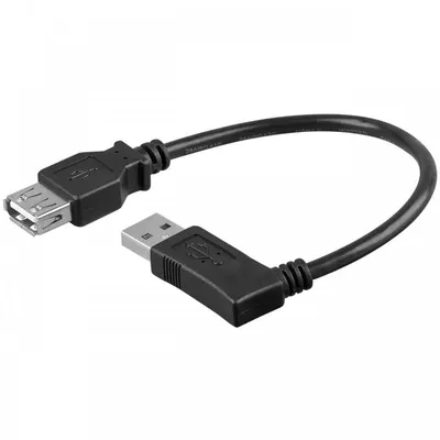 Goobay 93593 USB Kabel USB 2.0 0,15 m USB A Schwarz