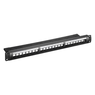 Goobay 24 Port Cat. 6 UTP Patchpanel 1HE Schwarz