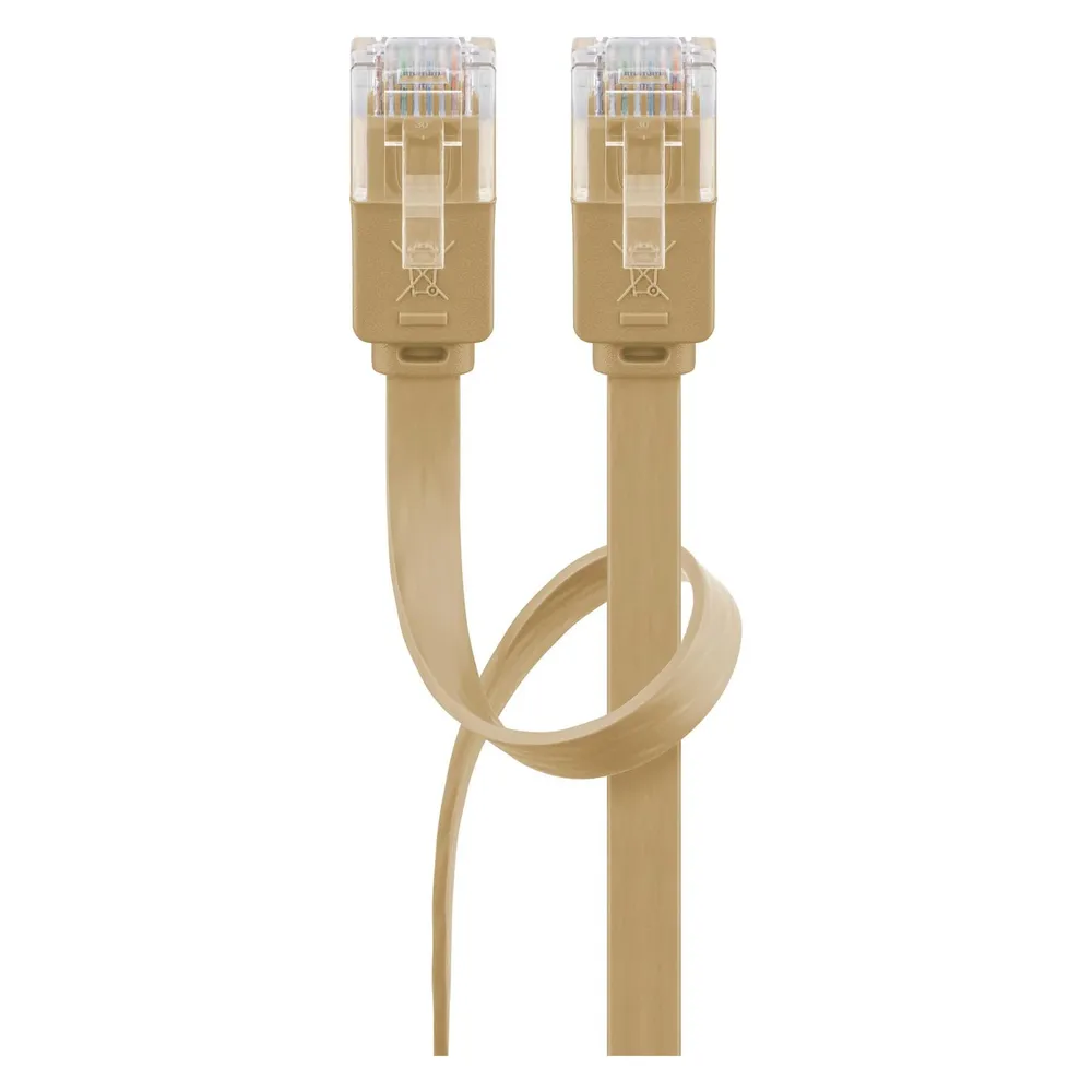 Netzwerkkabel Goobay 95887 5 m Cat6 U/UTP RJ-45 hellbraun
