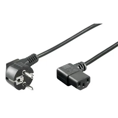 Goobay Abgewinkeltes CPU-Stromkabel CEE7/C13 3m Schwarz
