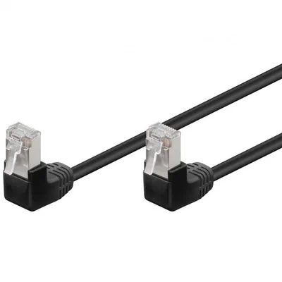 Goobay Abgewinkeltes FTP RJ-45 Netzwerkkabel 3m Schwarz