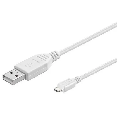 Goobay USB 2.0 auf MicroUSB B Stecker/Stecker Kabel 5m Weiß