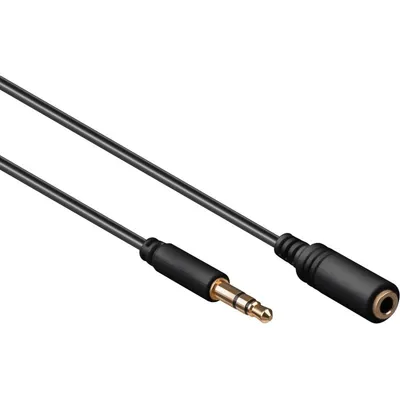 Goobay 3,5mm Klinken-Verlängerungskabel Stecker/Buchse 50cm Schwarz
