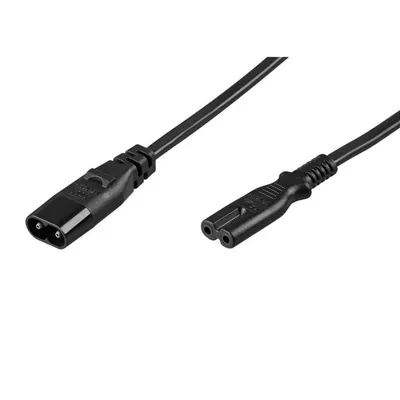 Goobay Extender Stromkabel C7/C8 2m Schwarz