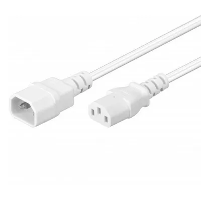 Goobay 97585 Stromkabel Weiß 3 m C14-Koppler C13-Koppler