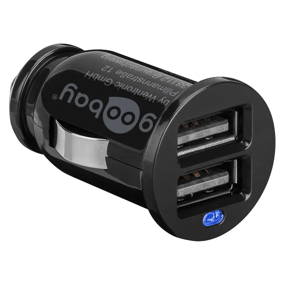 Auto-Ladegerät Goobay 44177 2 USB-Ports 5V Schwarz
