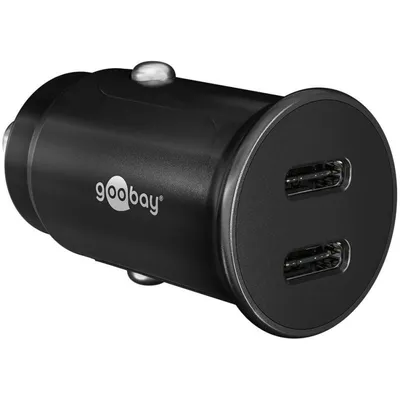 Auto-Ladegerät Goobay 59705 Dual USB-C 30W PD Schwarz