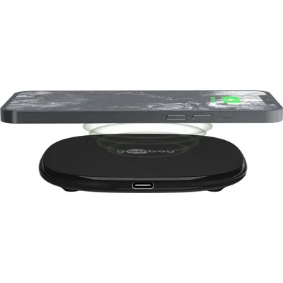 Drahtloser Lader Goobay 64675 15W Schwarz für Apple