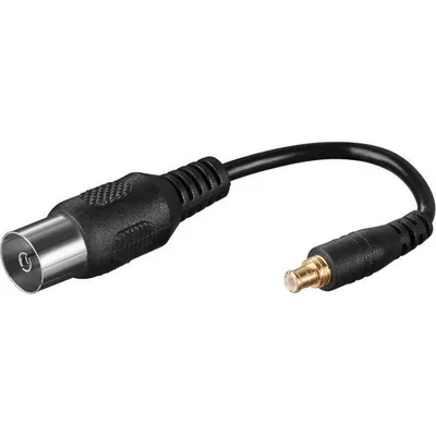 Goobay Koaxial-Antennen-Adapterkabel auf MCX Buchse/Buchse 10cm Schwarz