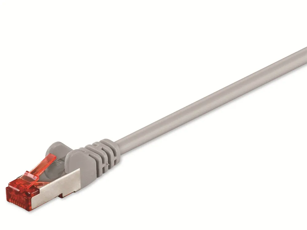 GOOBAY CAT.6 Netzwerkkabel, S/FTP, PIMF, CU, LSZH, grau, 0,5 m