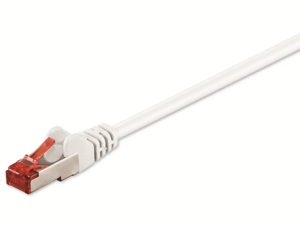 GOOBAY CAT.6 Netzwerkkabel, S/FTP, PIMF, CU, LSZH, weiß, 0,25 m