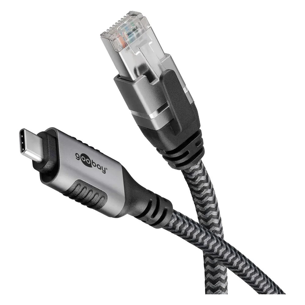 GOOBAY Ethernet-Kabel CAT6 USB-AC 3.1 auf RJ45 2m