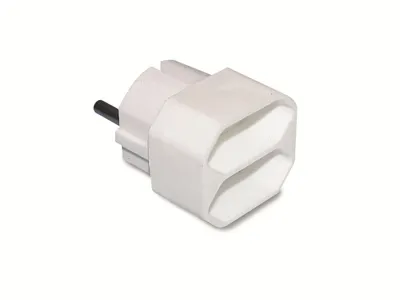 GOOBAY Euro-Zweifachstecker, weiß