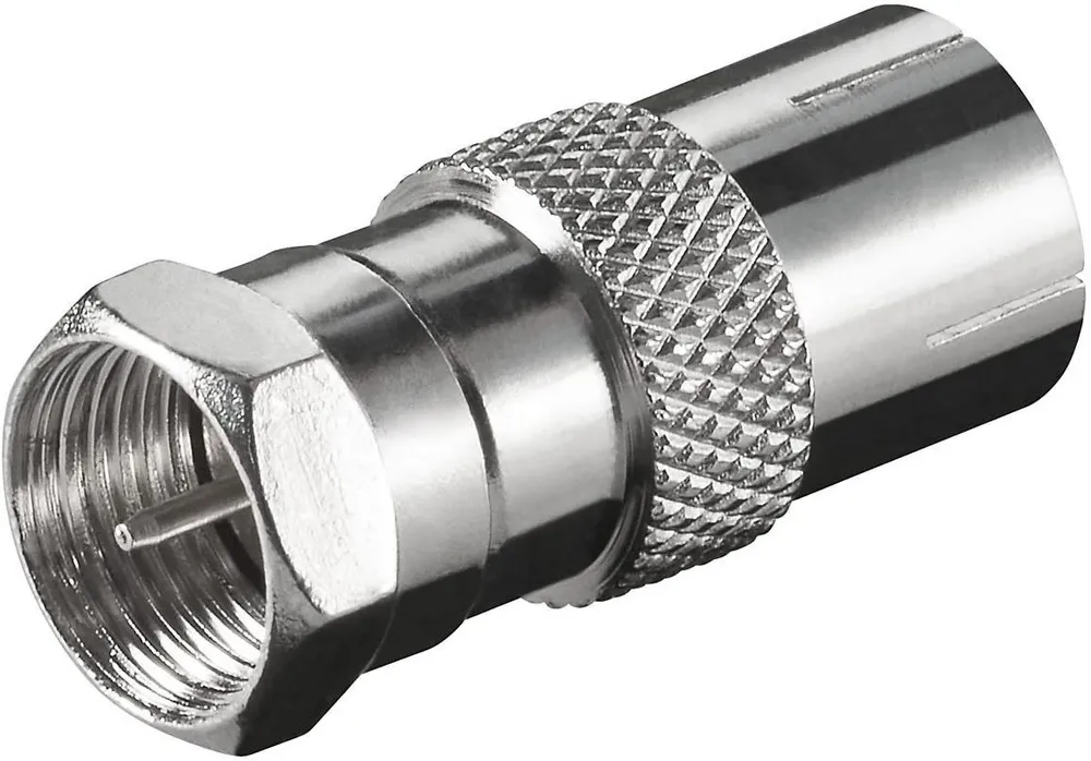 Goobay F-Adapter: F-Stecker > Koax-Buchse SAT-Kabel