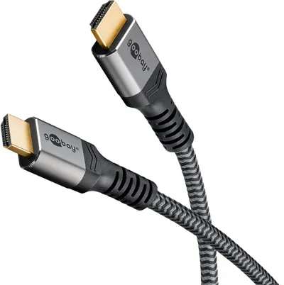 GOOBAY HDMI Kabel Plus High Speed 4K schwarz/silber, 5 m