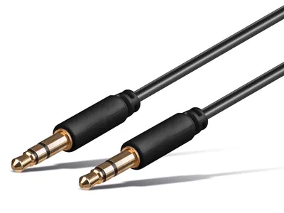 GOOBAY Klinkenkabel 69107, Superslim, 2 m, schwarz