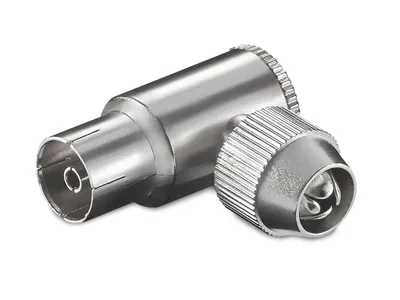 GOOBAY Koaxial-Winkelkupplung, Metall