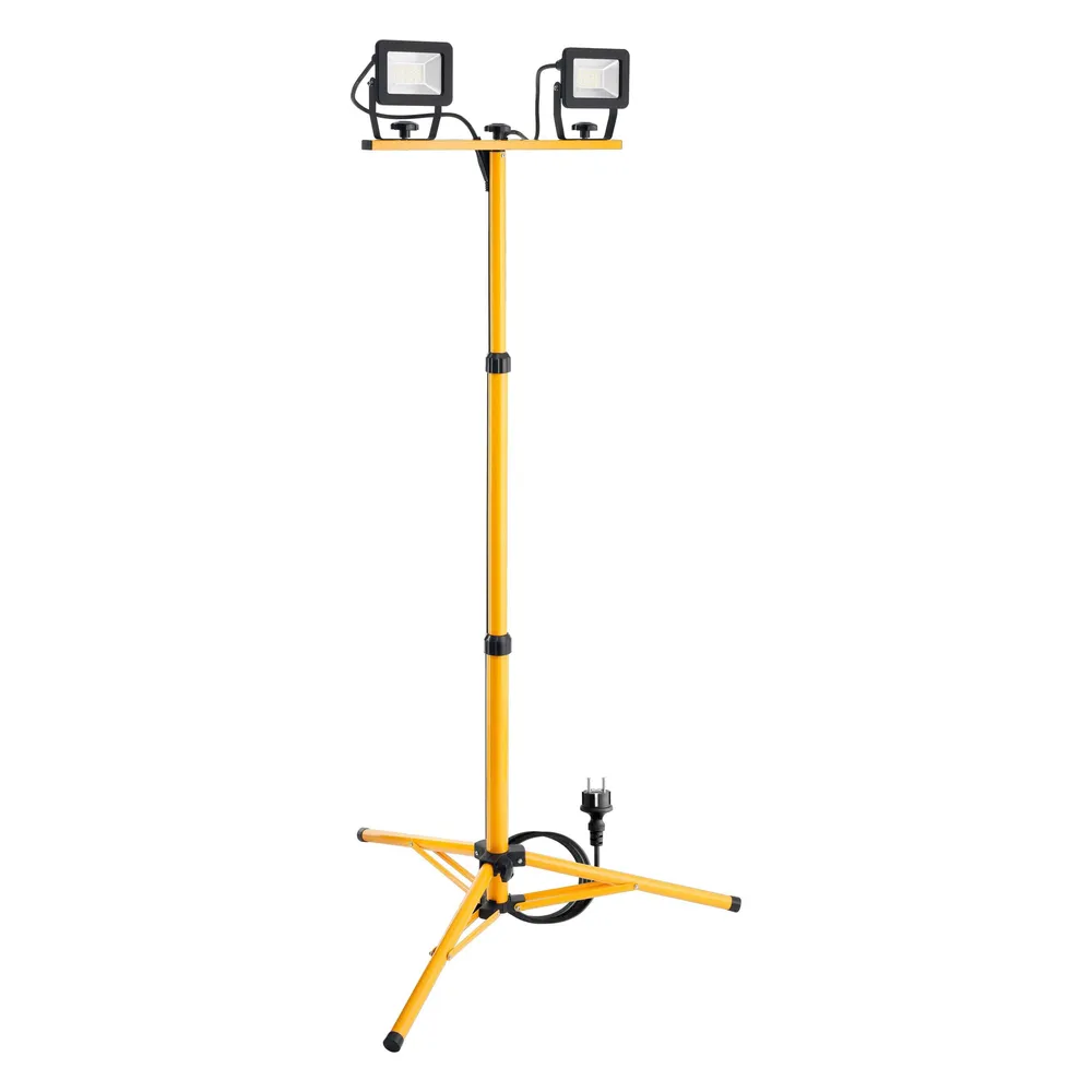 GOOBAY LED-Baustrahler, Teleskopstativ, 2x20W, 4000K
