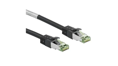 Goobay Patchkabel, CAT 8.1 Rohkabel, mit RJ45-Steckern, 2 GHz Bandbreite, S/FTP, 0,25 m