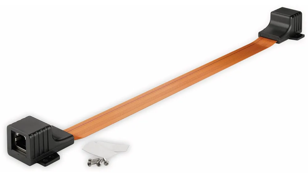 GOOBAY RJ-45 Fensterdurchführung Ultra Slim, 25 cm