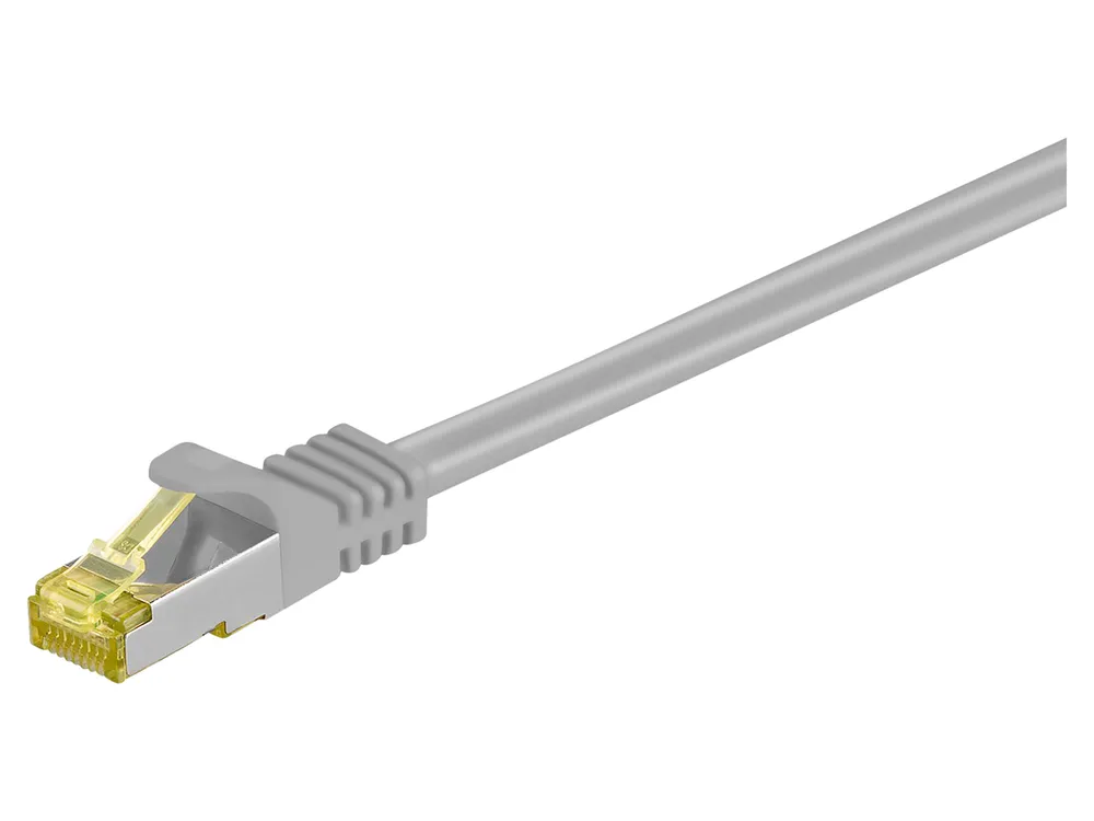 GOOBAY RJ45 Patchkabel S/FTP (PIMF), m. CAT.7 Rohkabel, grau, 5 m