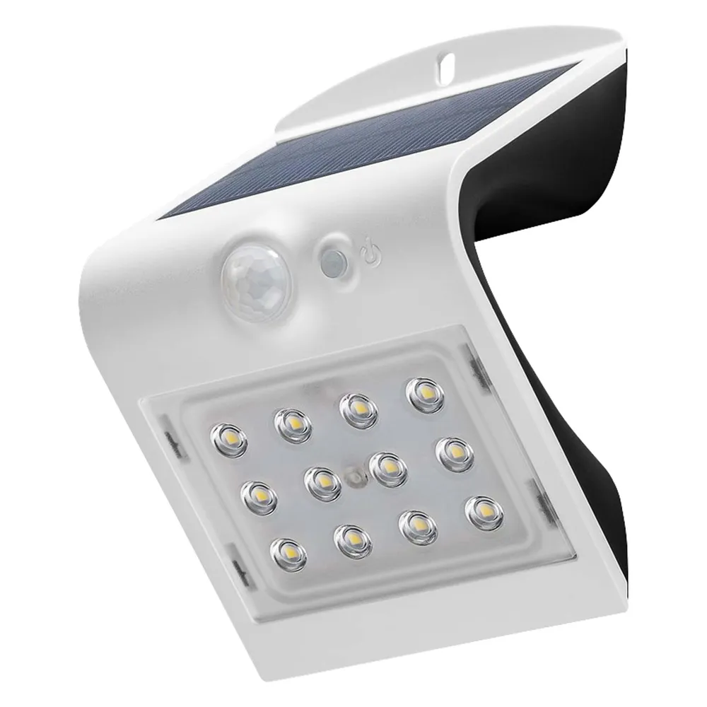 GOOBAY Solar LED-Wandleuchte mit Bewegungsmelder, 1,5 W, weiß