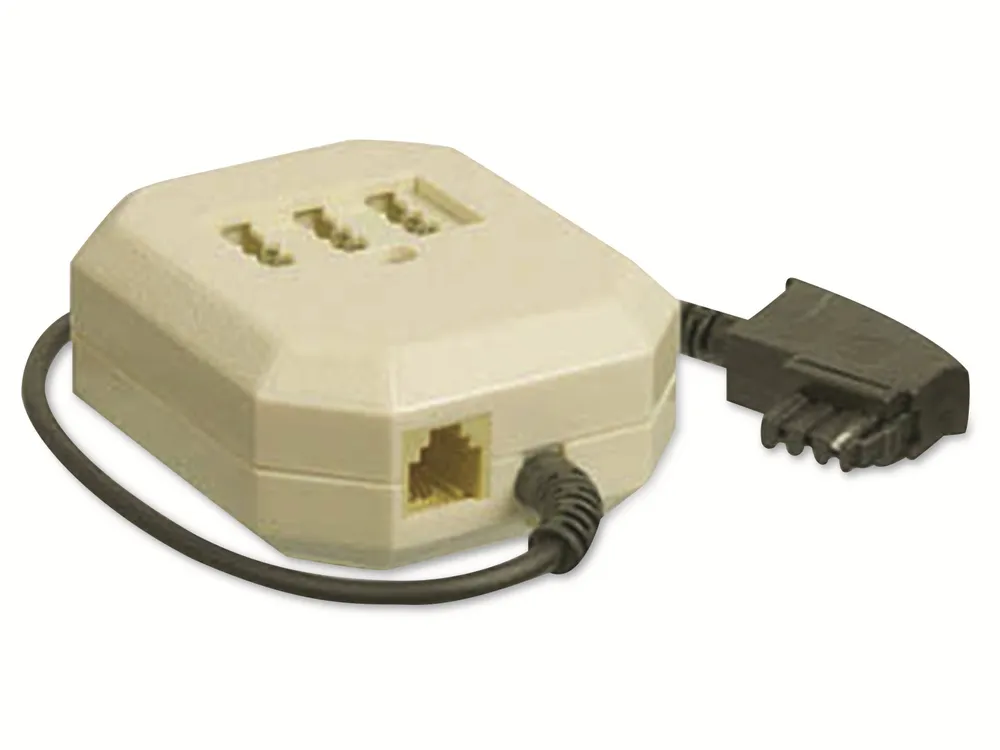 GOOBAY Telefon-Tischsteckdose, TAE/F, 0020NFF, 0,2 m