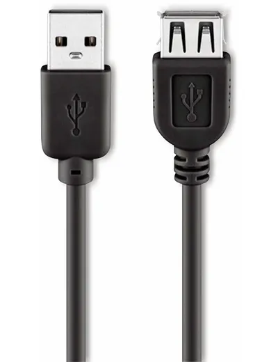 GOOBAY USB 2.0 Hi-Speed Verlängerung, A/A, 93600, 3 m, schwarz
