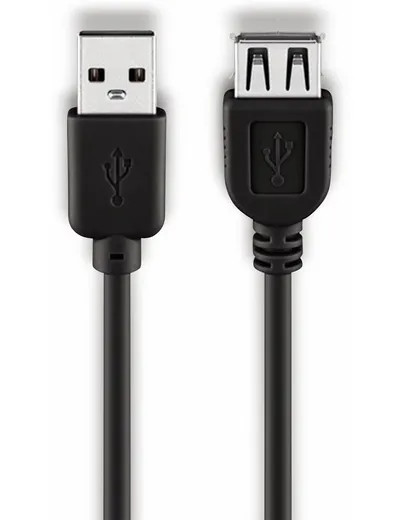 GOOBAY USB 2.0 Verlängerung 68625 Hi-Speed, A/A, 0,6 m, schwarz