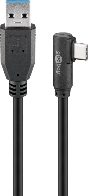 GOOBAY USB 3.0 Kabel 66500 A/C 90° 0,5m schwarz